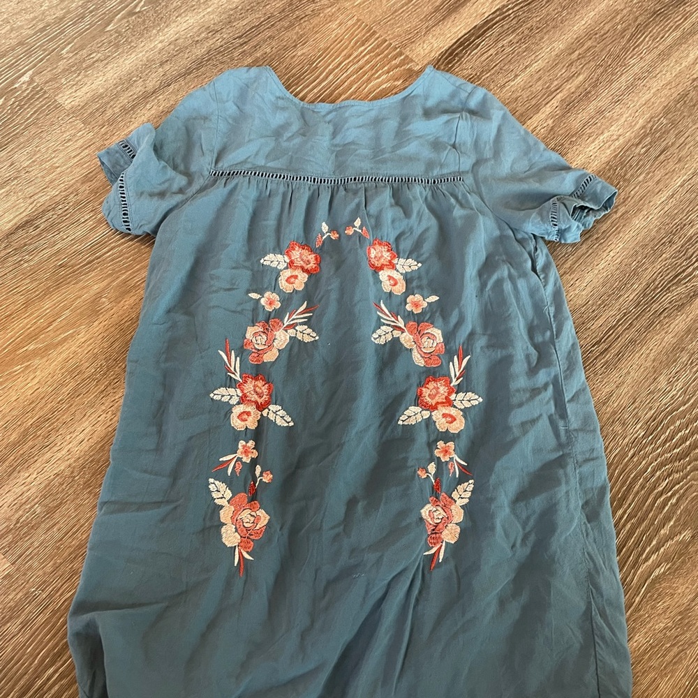 Floral Embroidered Dress- Size M